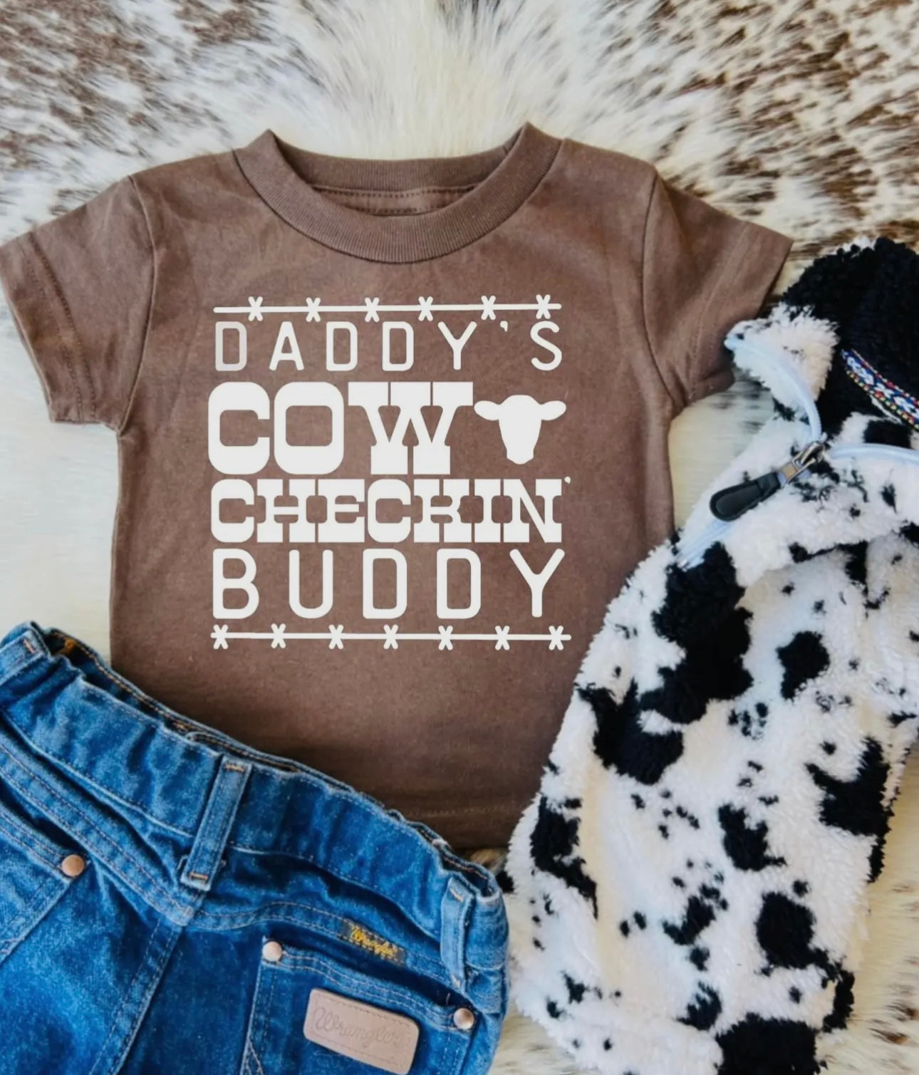 Daddy’s Cattle Checkin’ Buddy Tee