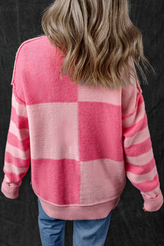 The Ansely Checker Stripe Sweater