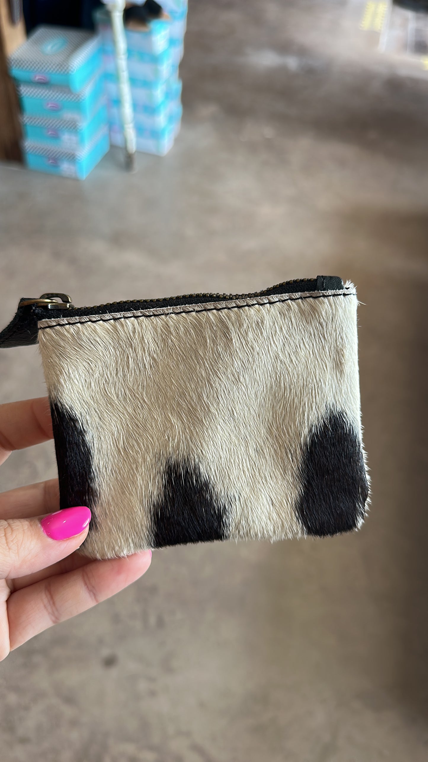 Cowhide Coin Purse