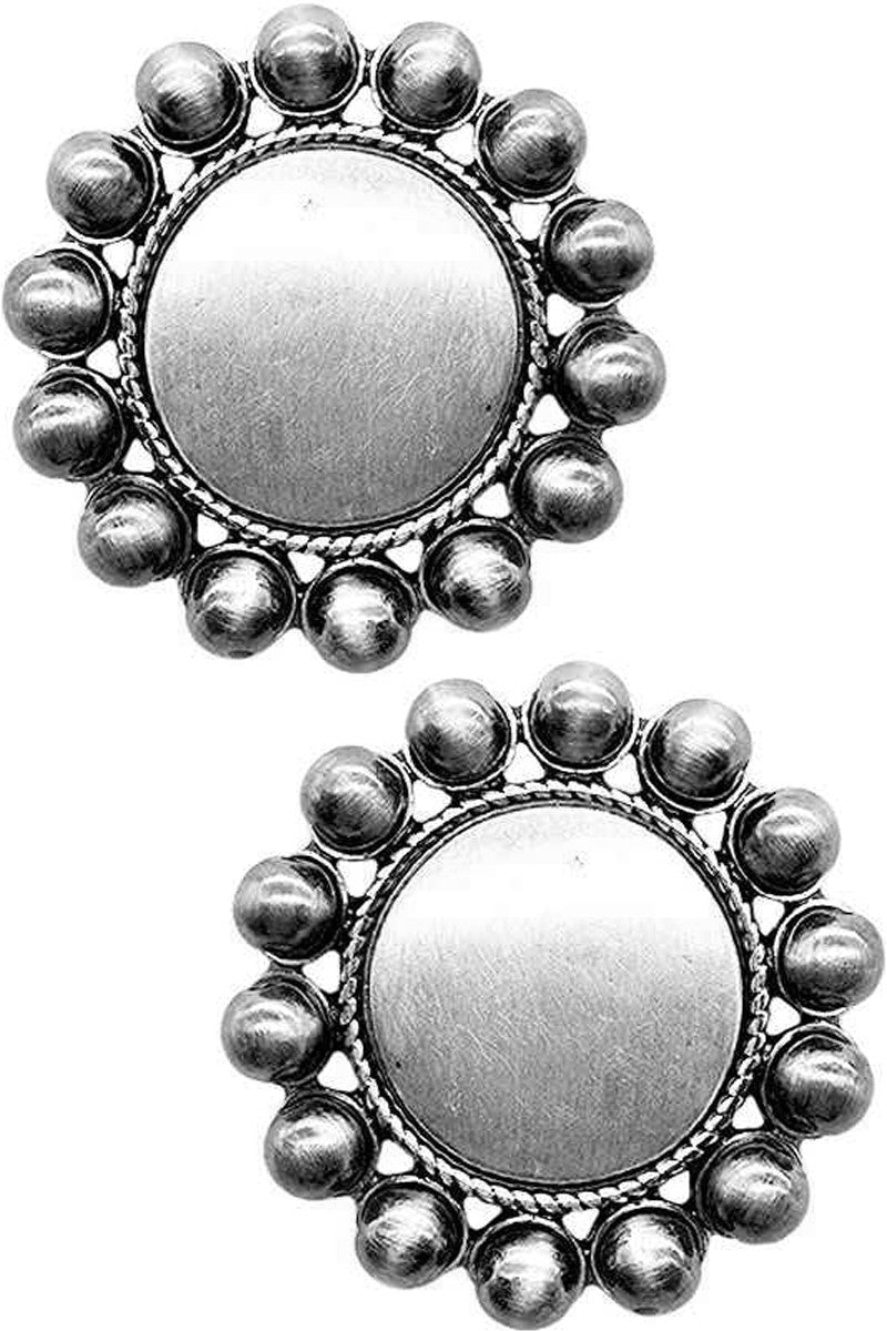 WESTERN NAVAJO PEARL ROUND CASTING STUD EARRING