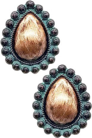 WESTERN NAVAJO PEARL TEARDROP EARRING