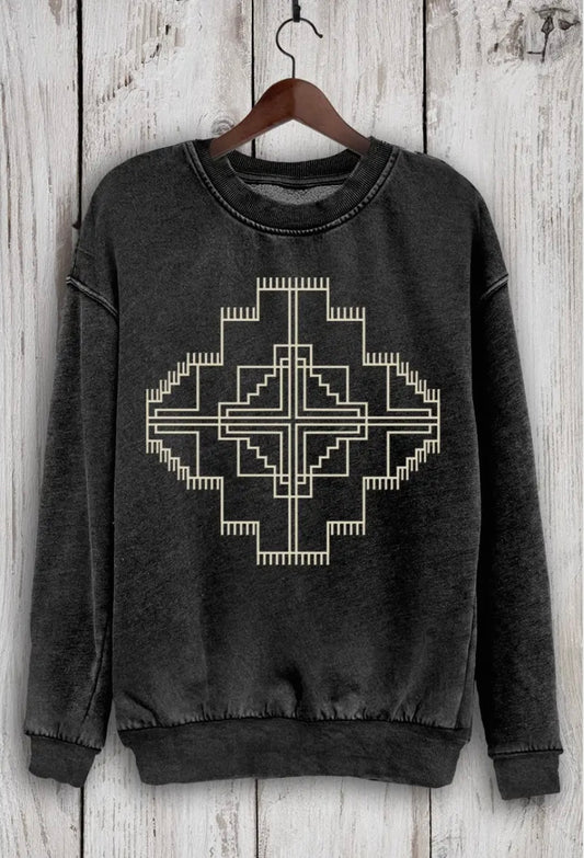 AZTEC PUFF MINERAL GRAPHIC SWEATSHIRTS