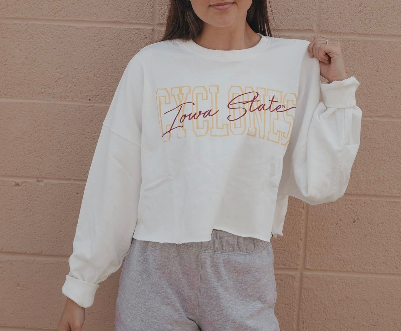 ISU cropped crewneck