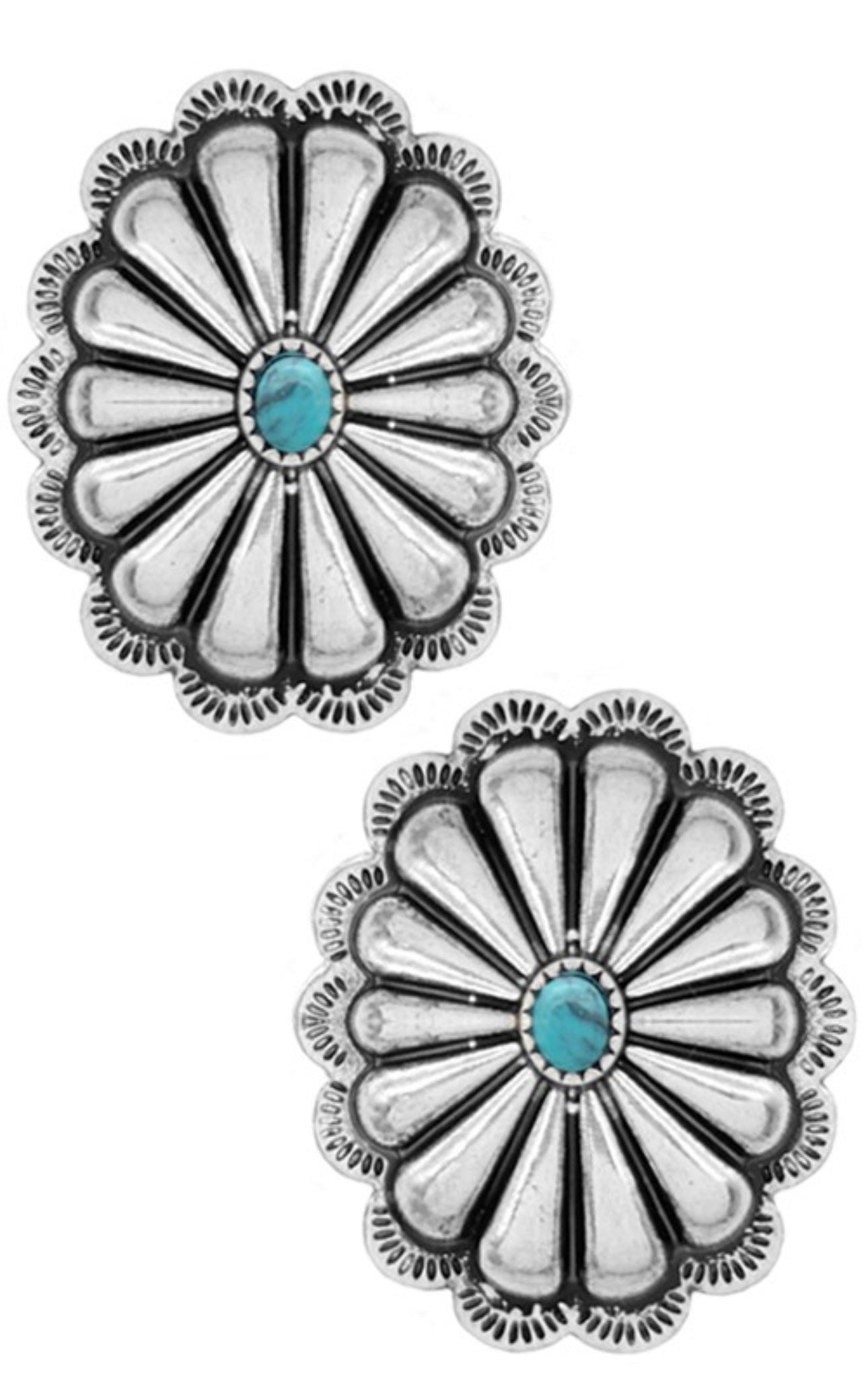 Concho Stud Earrings