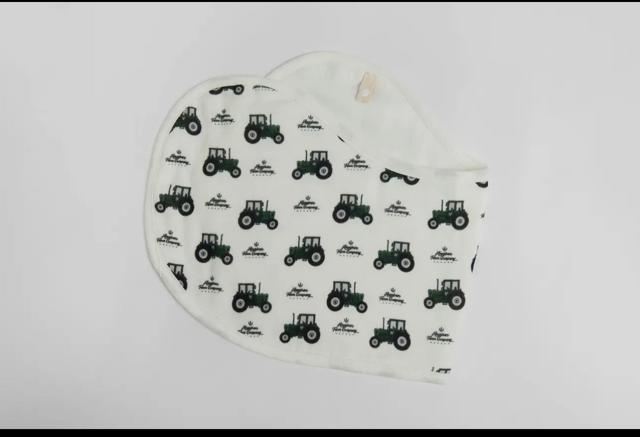 AFC Green Tractor Burp Cloth