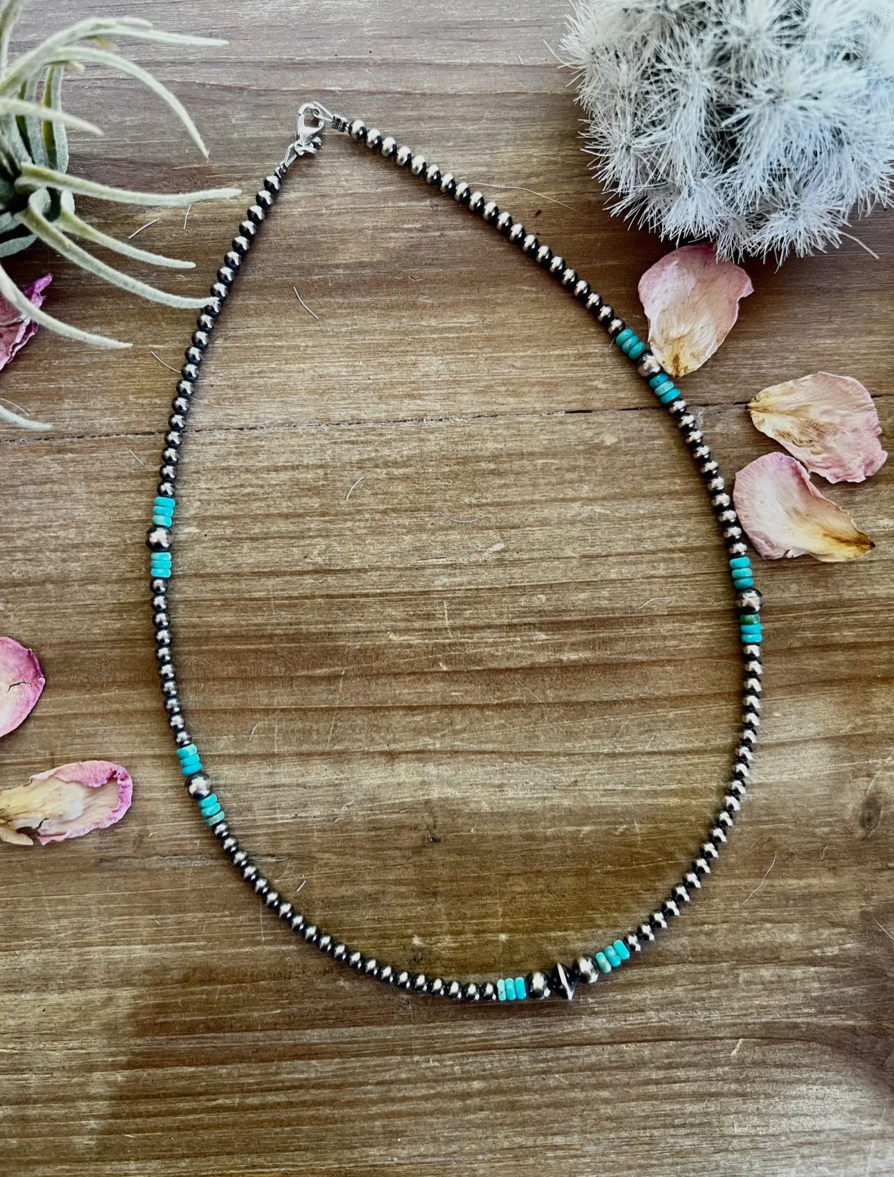 Sterling Silver Pearls with Turquoise
