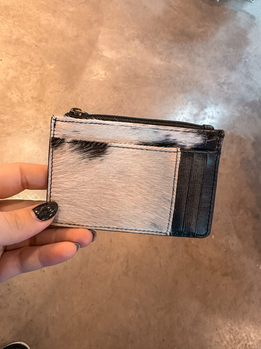 Multi card wallet with zipper