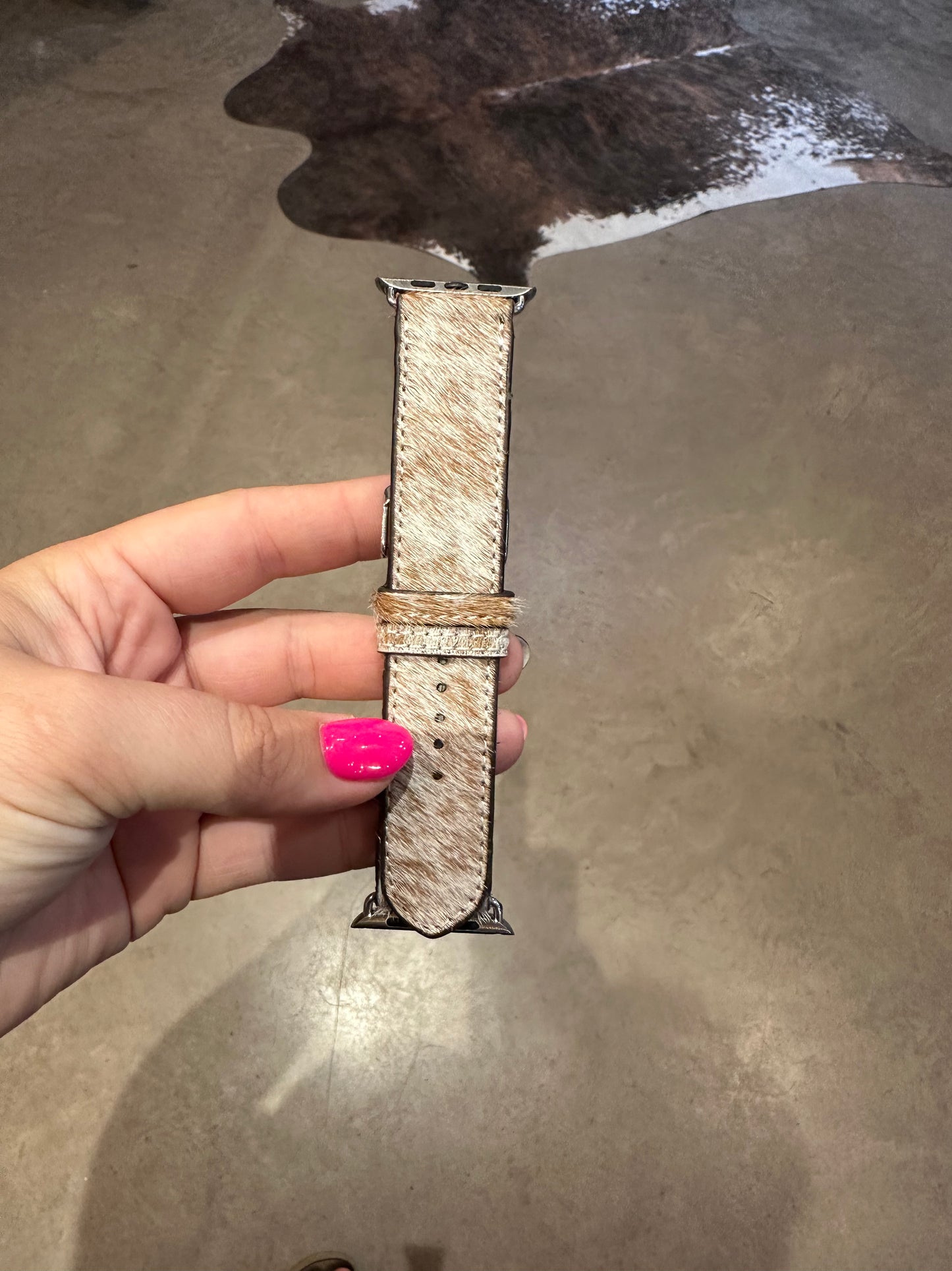 Brown cowhide watch bands