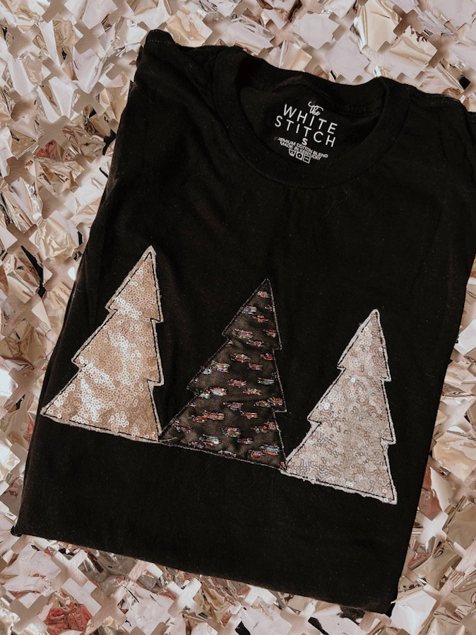 Embroidered Three Tree T-Shirt