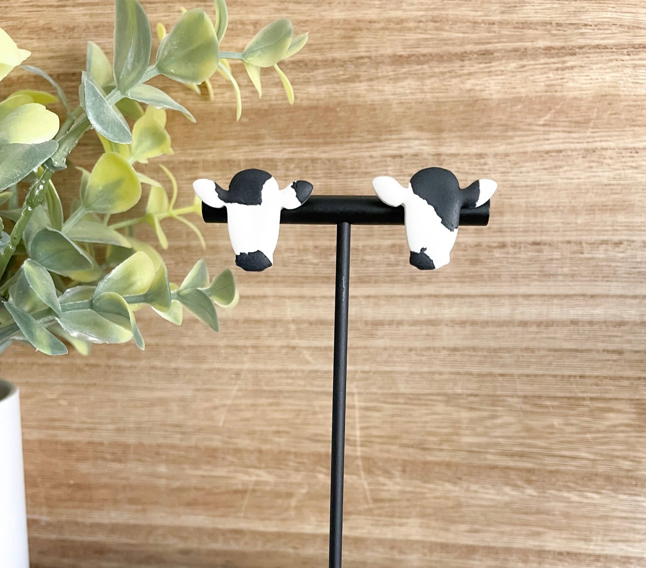 Cow stud earrings