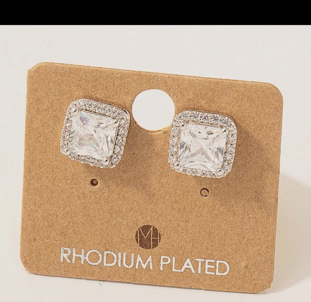 Square Stud Earrings