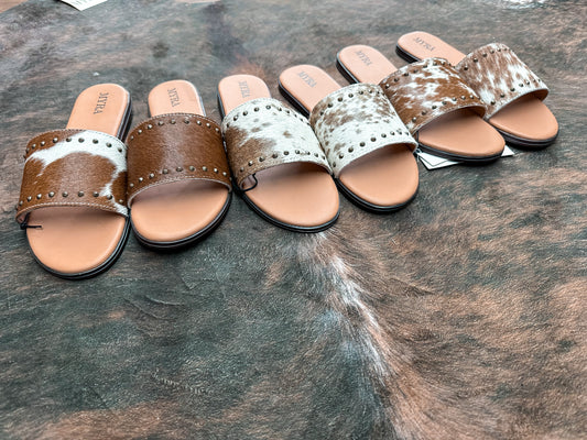 Cowhide sandals