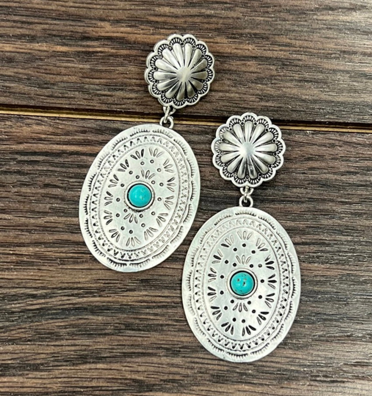 Concho earrings