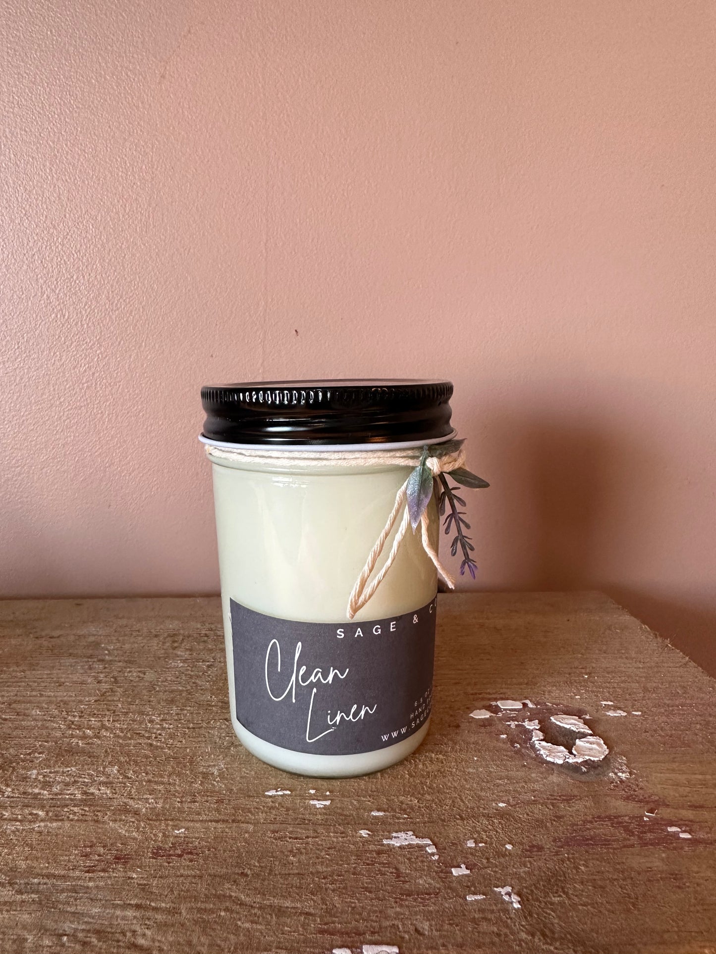 Clean linen candles