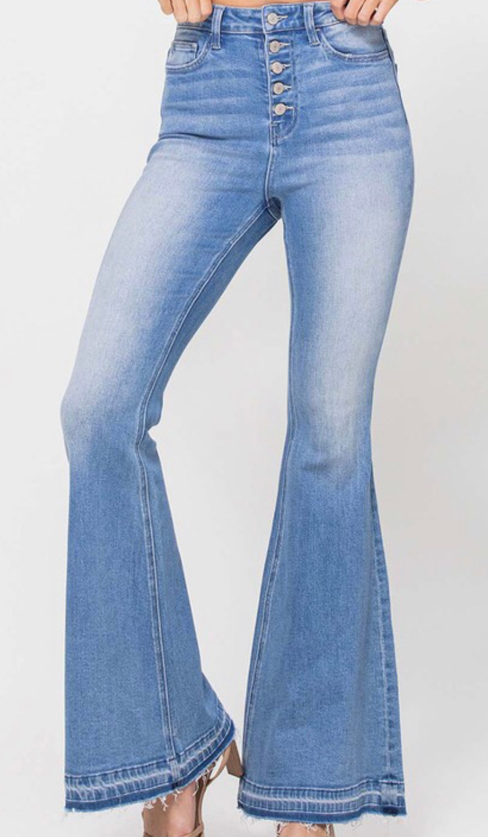 Selena Vervet high-waisted bells