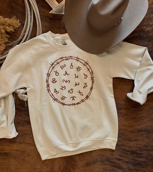The branded crewneck