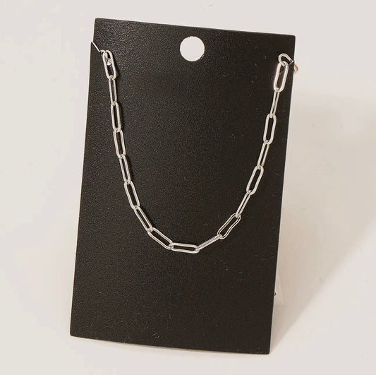 Dainty Paperclip Chain Necklace