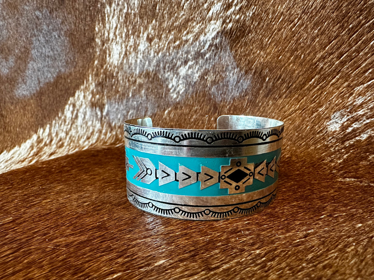 Wide Cuff Aztec Bracelet