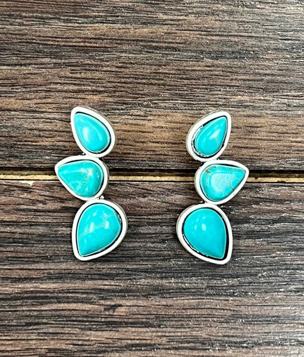 Turquoise Studded Earrings