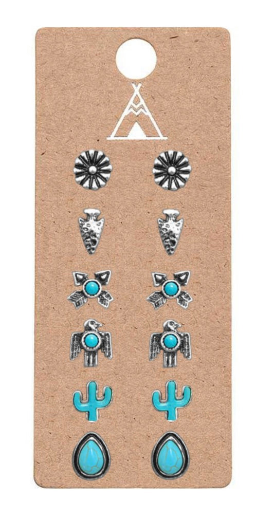 Western Earrings - 6 Pack