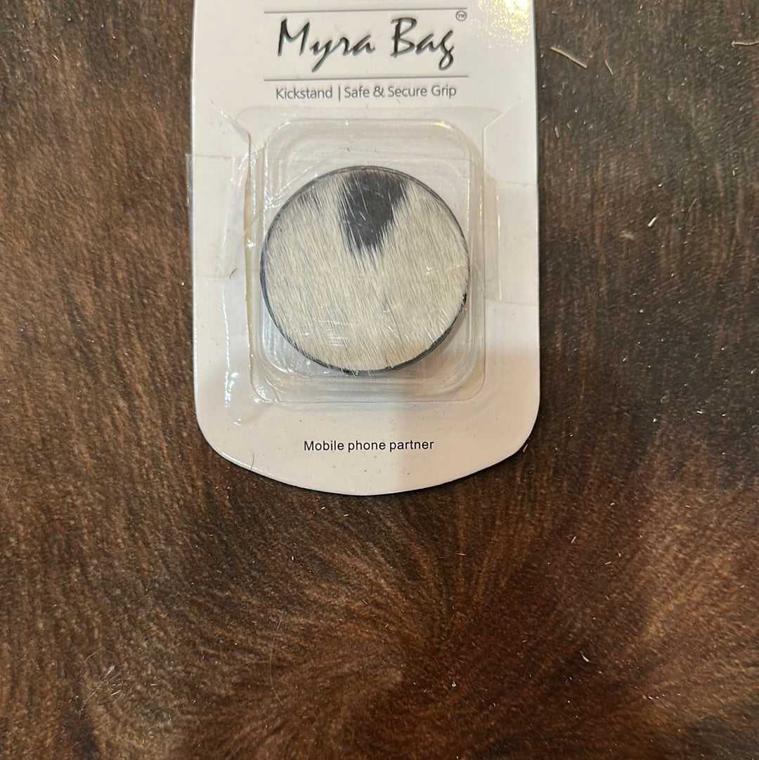 Cowhide pop socket