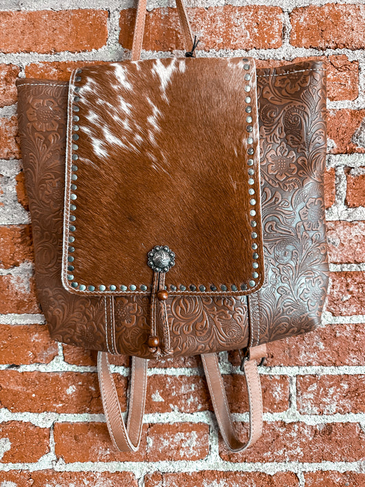 Terre Leather & Cowhide Backpack Bag