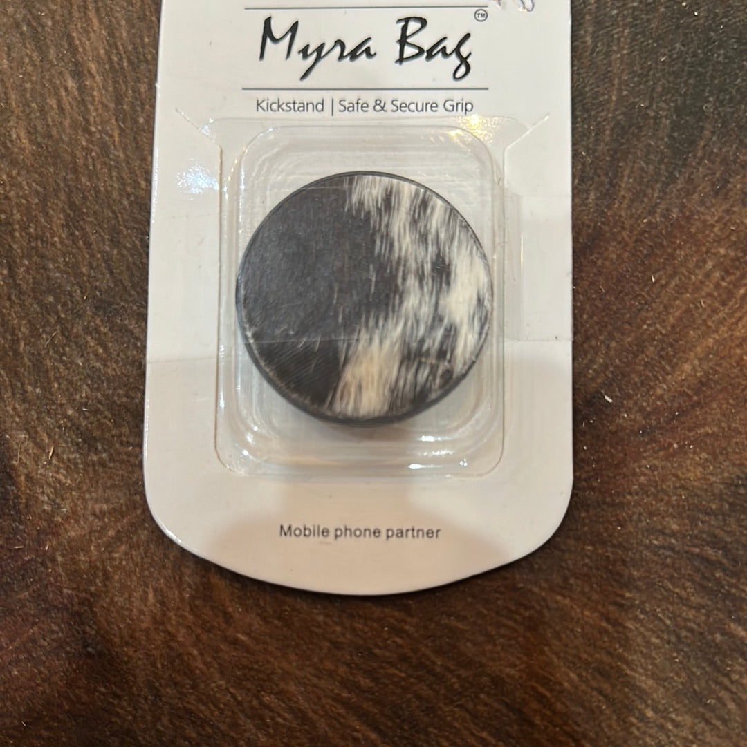 Cowhide pop socket